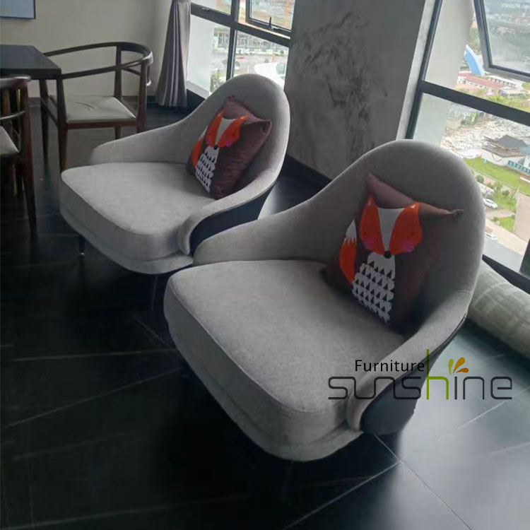 Modern Fabric Lounge Chair with Footrest for Home Office Bedroom Apartment Hotel-for Leisure Contemporary Accent for Living Room