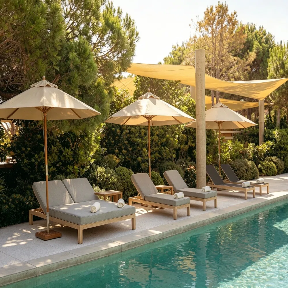 Customized Double Garden Daybed Poolside Outdoor Lounge Bed