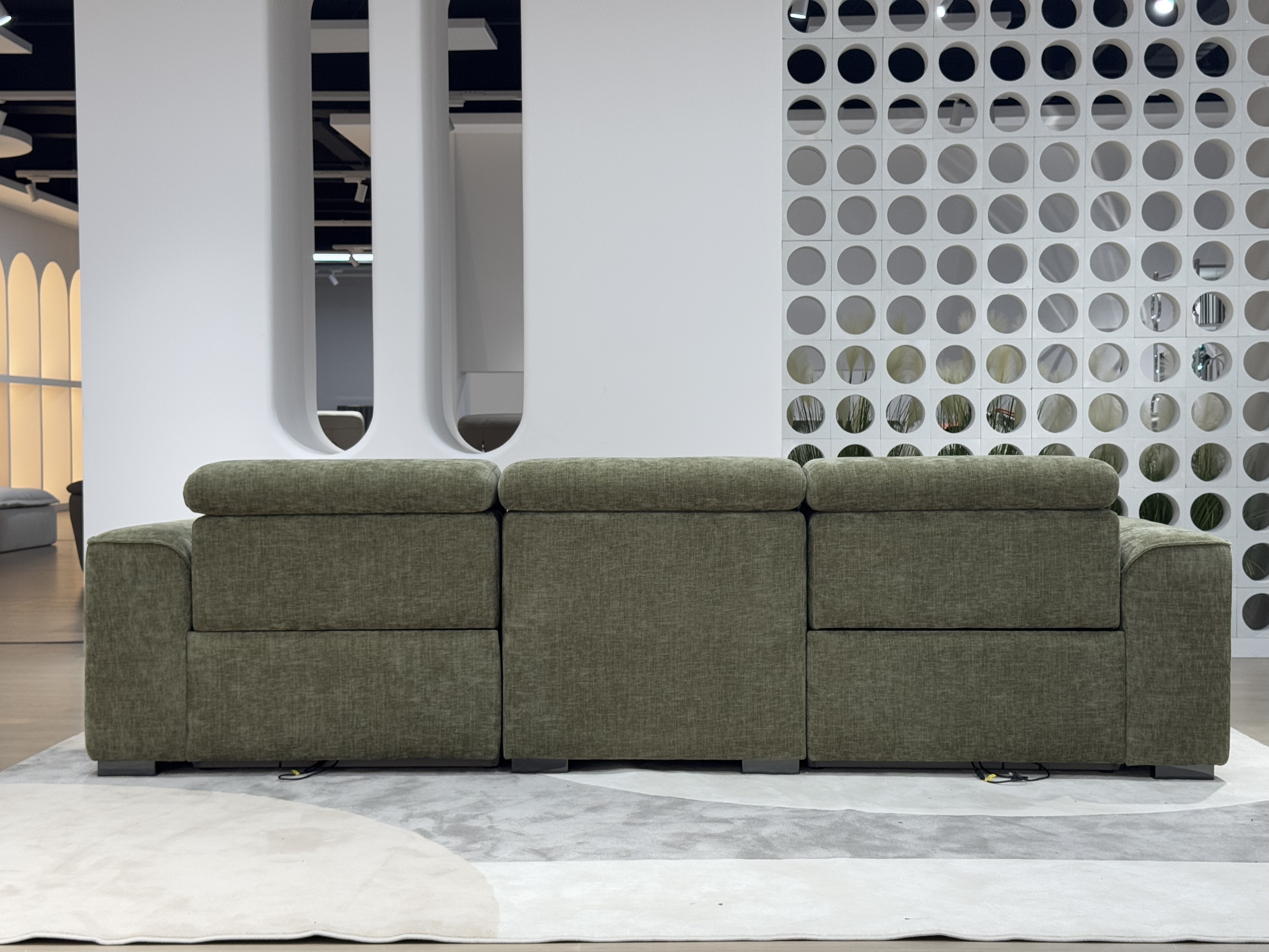 OEM Factory Modern Electric Power Fabric 3 Seater Sectional Couch Recliner Sofa With Usb Charging