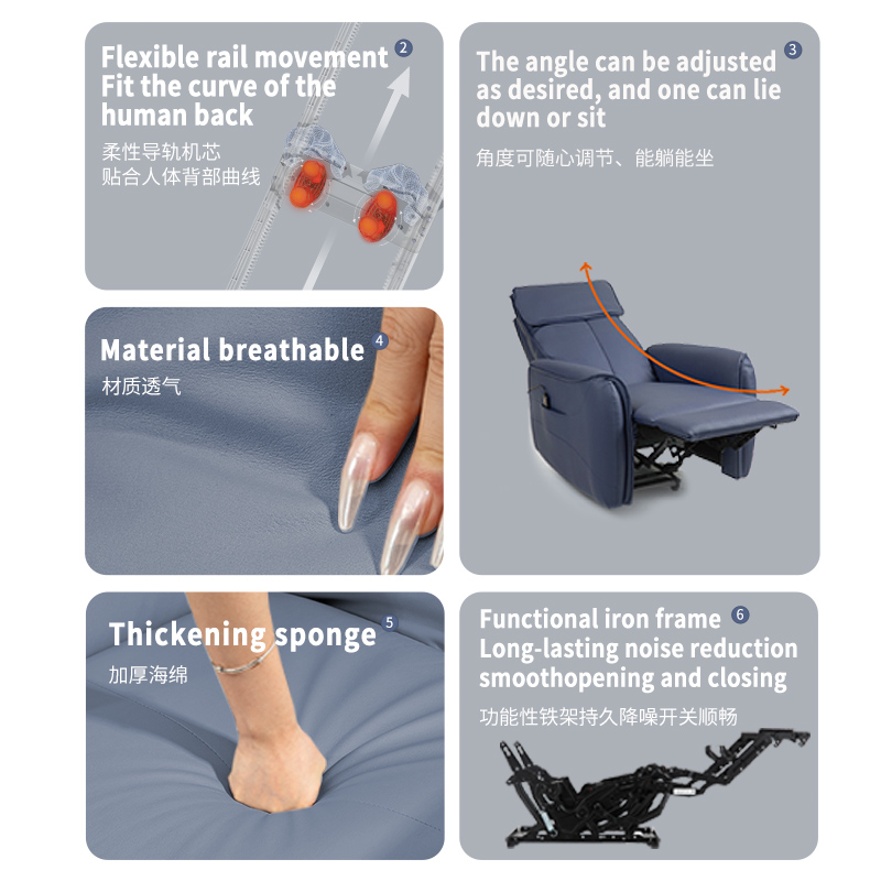 Electric Recliners Relax Massage Chair Theater Living Room Sofa Functional Genuine Leather Couch Nordic Cinema Modern Sofa