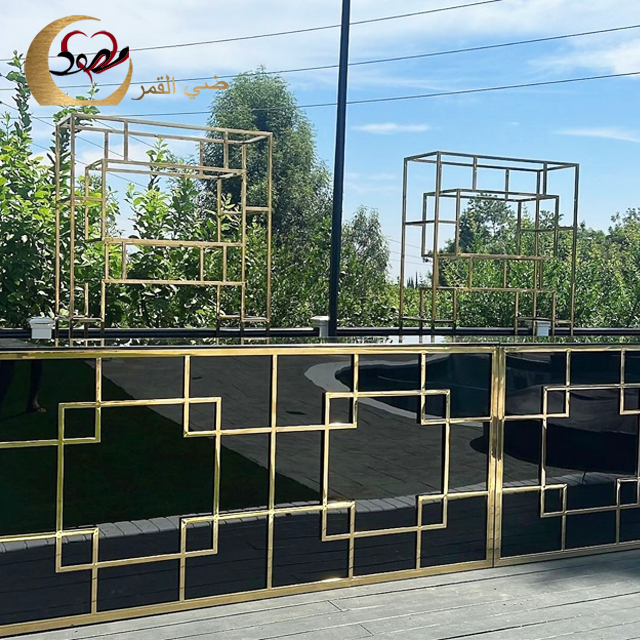 Outdoor Wedding Stainless Steel Frame Glass Contemporary Commercial Bar Counter for Hotel &amp; Living Room