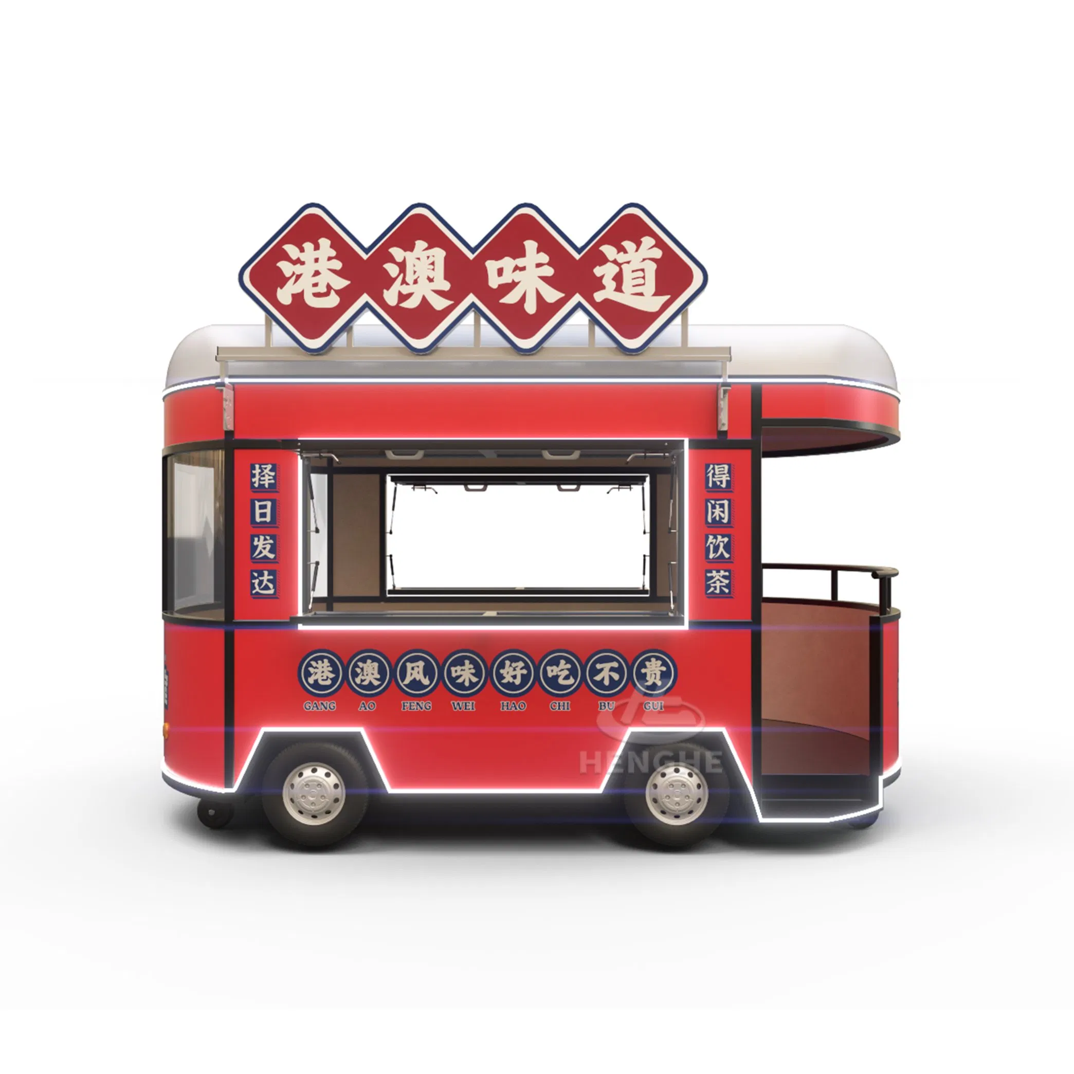 Vintage Bar Mobile Customized Mobile Food Cart Trailer Hot Dog Trailer Cocktail Station Modern Mobile Fast Food Cart with Kitchen
