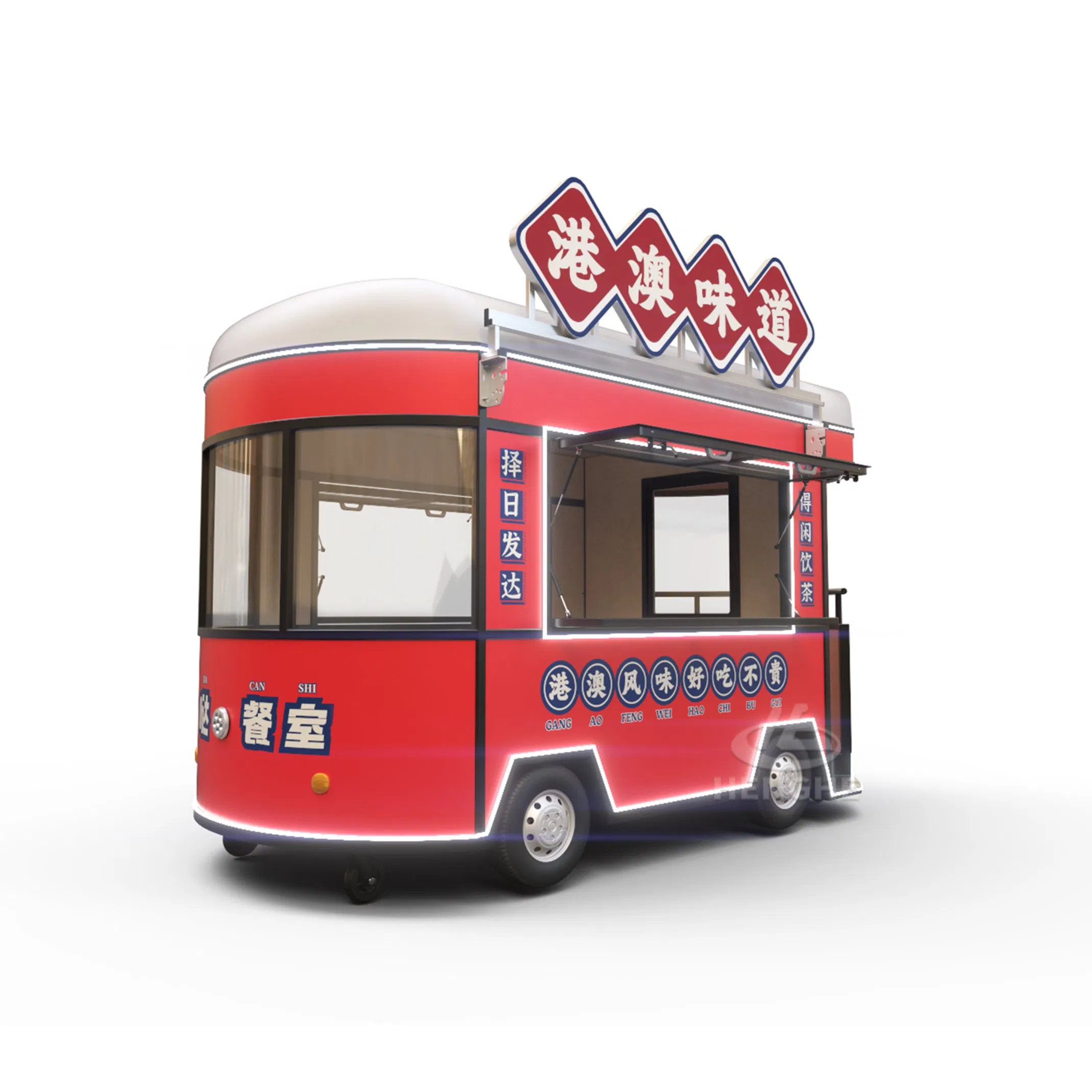 Vintage Bar Mobile Customized Mobile Food Cart Trailer Hot Dog Trailer Cocktail Station Modern Mobile Fast Food Cart with Kitchen