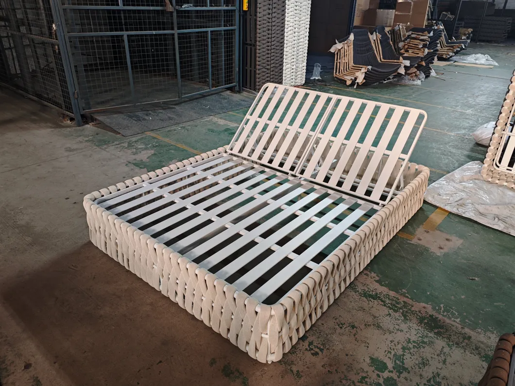 New Modern Design Rope Daybed Garden Furniture Direct Price Outdoor Daybed