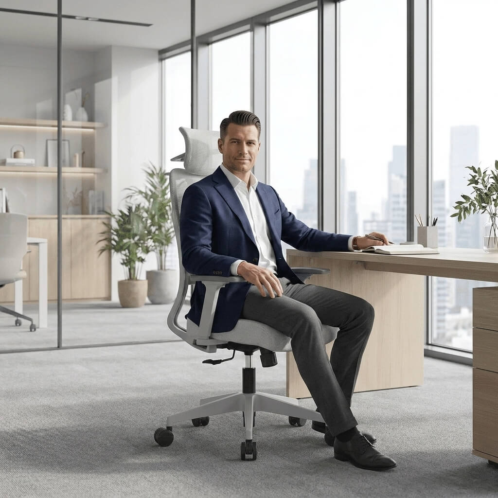 Factory New Comfort Desk Director Executive Chair Office Mesh Ergonom Recline Upholstered Computer Work Chairs Swivel Revolving