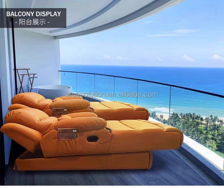 Zero Wall Electric Sofa Bed Soft Upholstered Reclining Sleeper for Home Theater Electric Reclining Sofa Chair