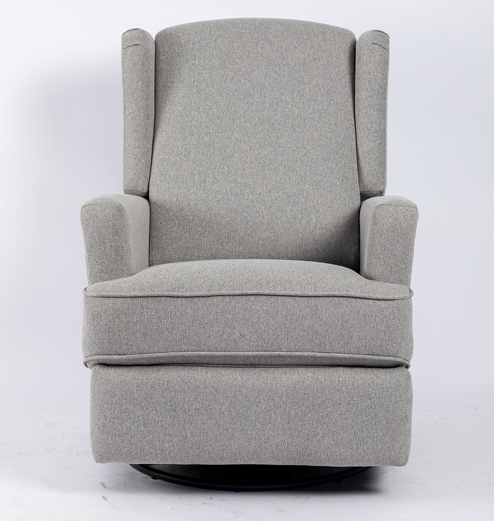 VANBOW Simple Modern Design Single Seat Reclining Chair Fabric Rocking Recliner Nursery Glider Chair for Living Room