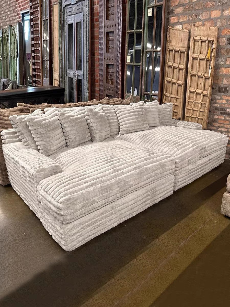 Modular Reclining Sectional Sofa Set With Wood Legs-Modern Design For Living Rooms