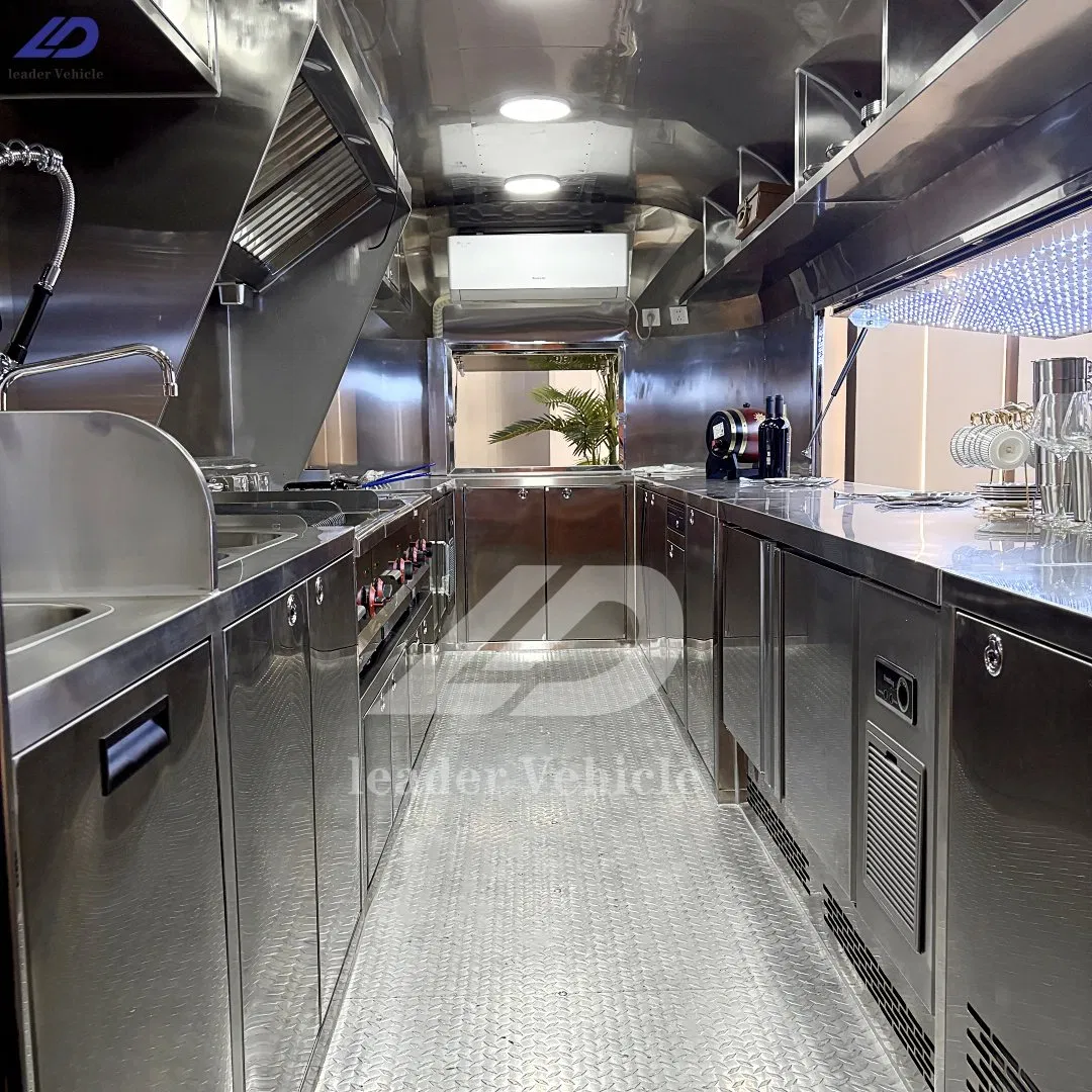 BBQ Concession Trailer Fully Equipped Mobile Coffee Bar Shop Fast Food Trailer Manufacturer Full Kitchen Food Cart