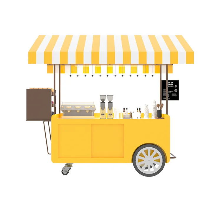 Hot Dog Stand Candy Snacks Bar Dining Car Supermarket Sale Pizza Ice Cream Kiosk Mobile Adult Electric Tricycle Hand Push Food Cart Display