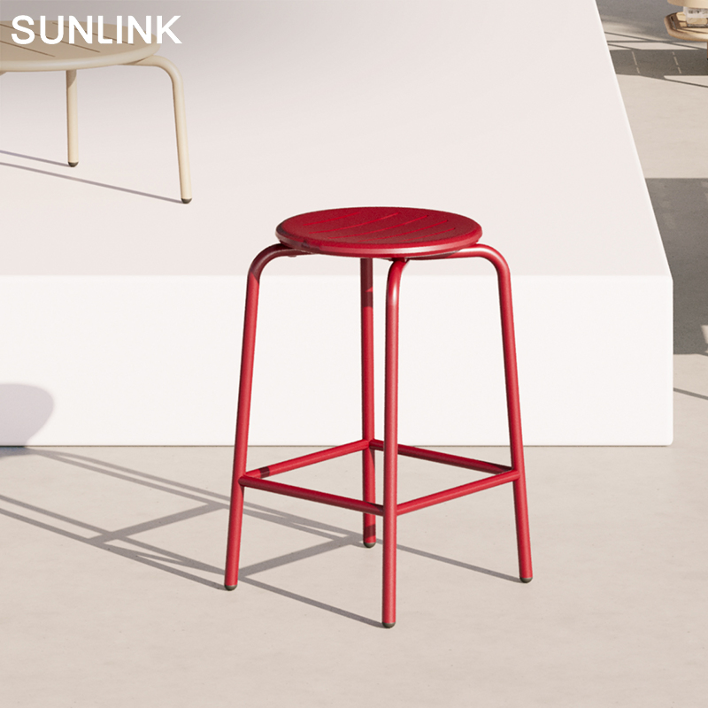 Elegant European Modern Bar Stools Chair Kitchen High Counters Restaurants Home Bars Outdoor Metal Aluminum 65/75cm Bar Stools