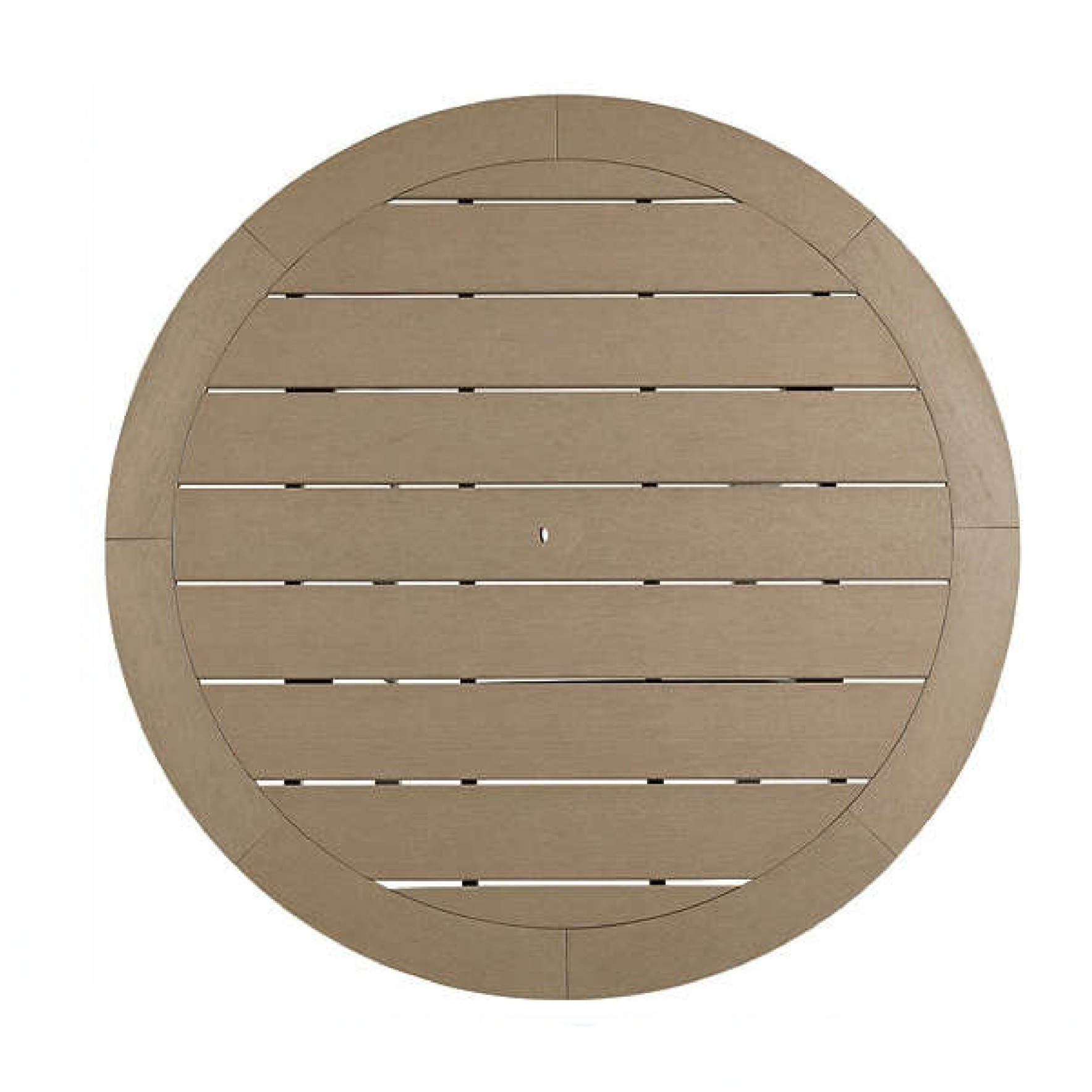 Two-Tone HDPE Round Bar Table All-Weather Poly Lumber High Top Bistro Table Heavy Duty Outdoor Patio Pub Table for Poolside