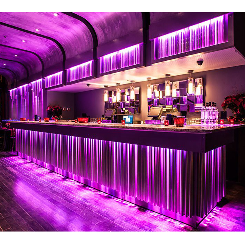 Custom New Bar Design Restaurant Lounge Furniture Night Club Pub Hookah White Reception Bar Counter