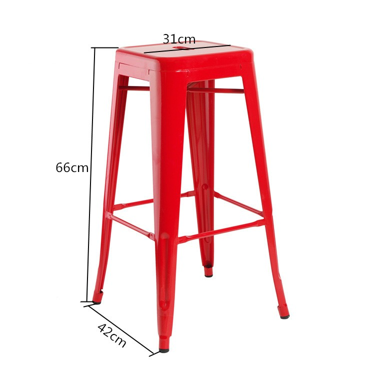 Wholesale Cheap Vintage Industrial Kitchen Counter Stackable Outdoor Table Height Bar Stool