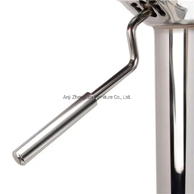 Kitchen Cafe Counter Height Adjustable Swivel Metal Bar Stool Side View