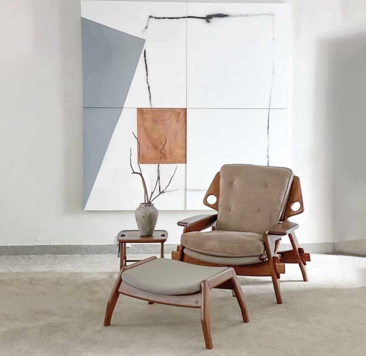 Wabi-sabi casual sofa chair view 5