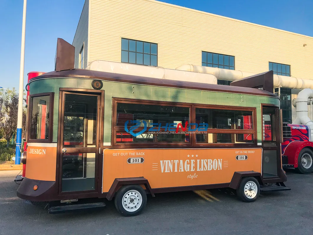 Outdoor Street Trailer Mobile Food Kitchen Electric Coffee Juice Water Bar Snack Cart