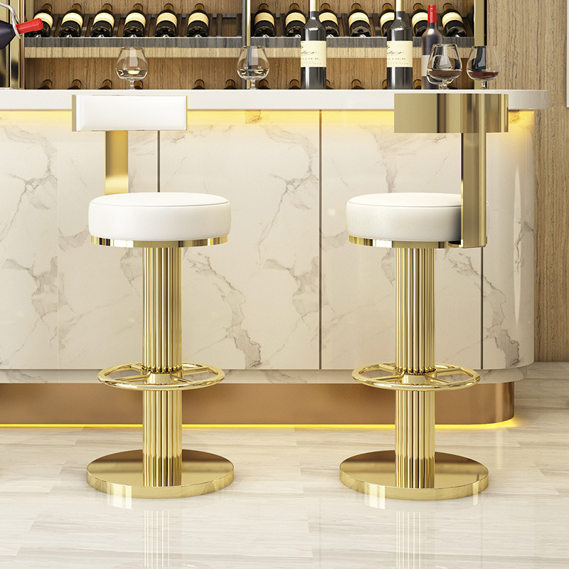 Customized Stainless Steel Counter Height Bar Stool with Metal Frame