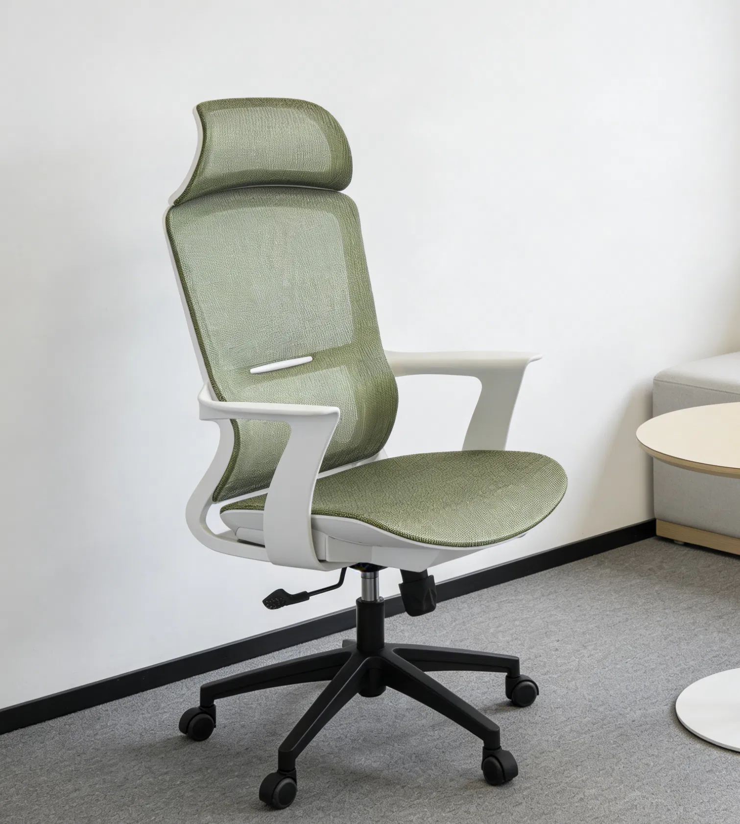 Elegant Gold Accents Ergonomic Chair for Stylish Office Environment
