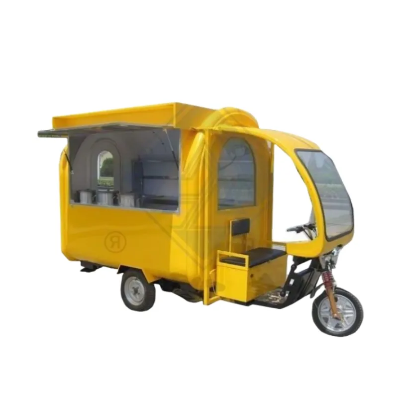 Electric Motorcycle Snack Bar Cart Tricycle