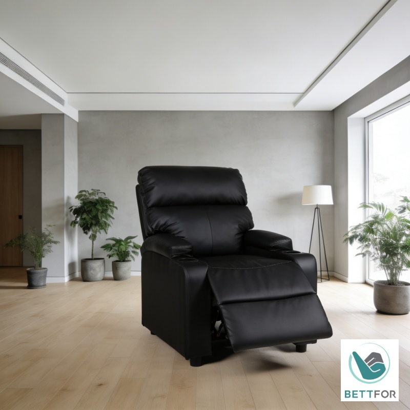 Factory Pushback Recliner Sofa Chair No Handle Easy Operate Comfortable Lounge Chair Overstuffed Cushion Thick Padded Seat/Back