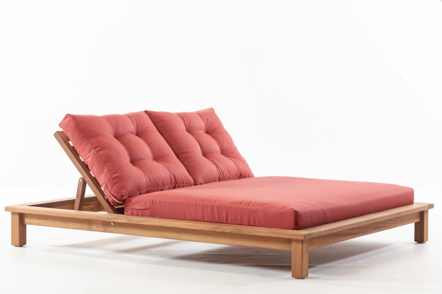 Modern Double Foldable Chaise Longue Sit Like a Sofa &amp; Enjoy Sunbathing for Hotel Living Room Villa &amp; Hospital Application