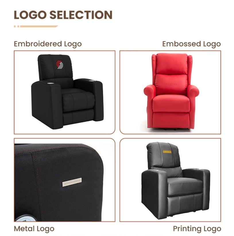 Home Theater Electric Recliner Seating Modern Swivel Glider Recliner Chair with Massage Heating Function