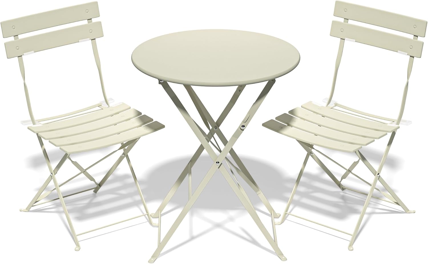 Folding Bistro Table and Chairs Set of 2 Balcony Furniture Outdoor Garden Bistro Set for 2 Small Garden Furniture Set 3 Piece