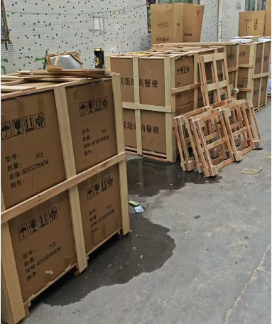 Packing process wood frames