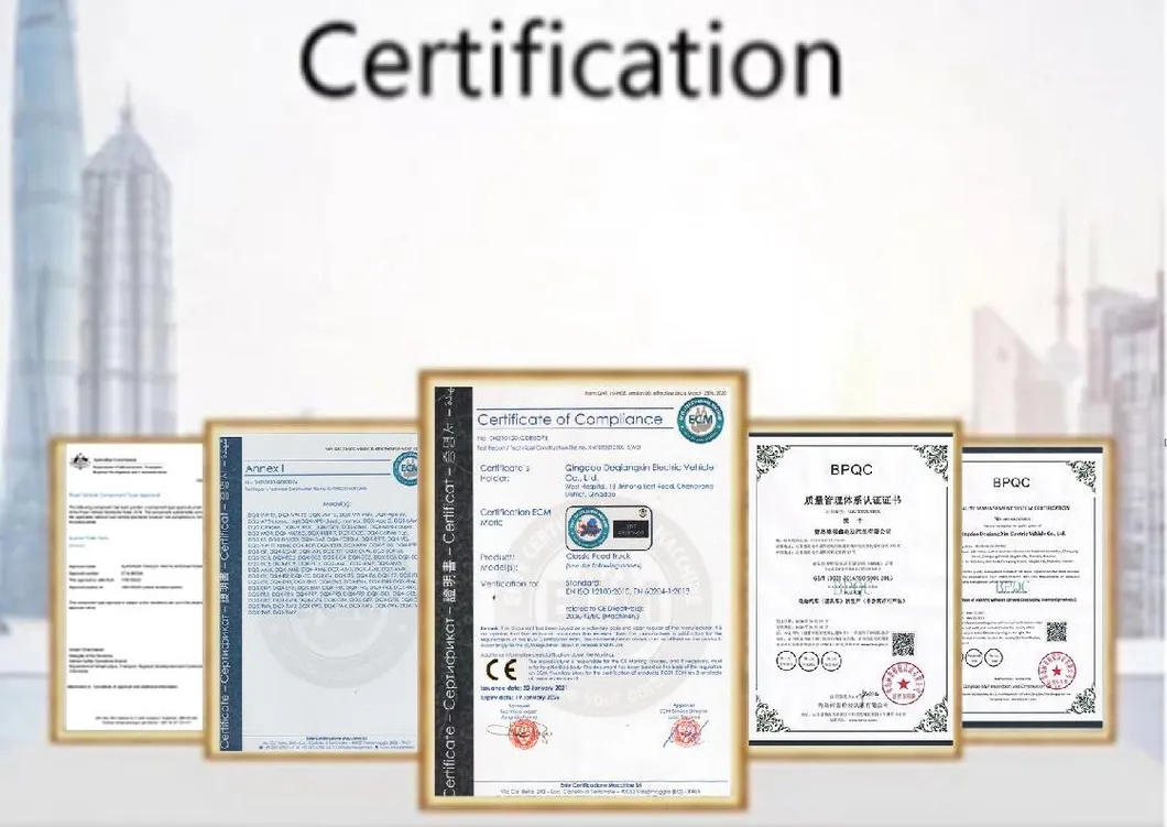 Food Truck Construction Certifications