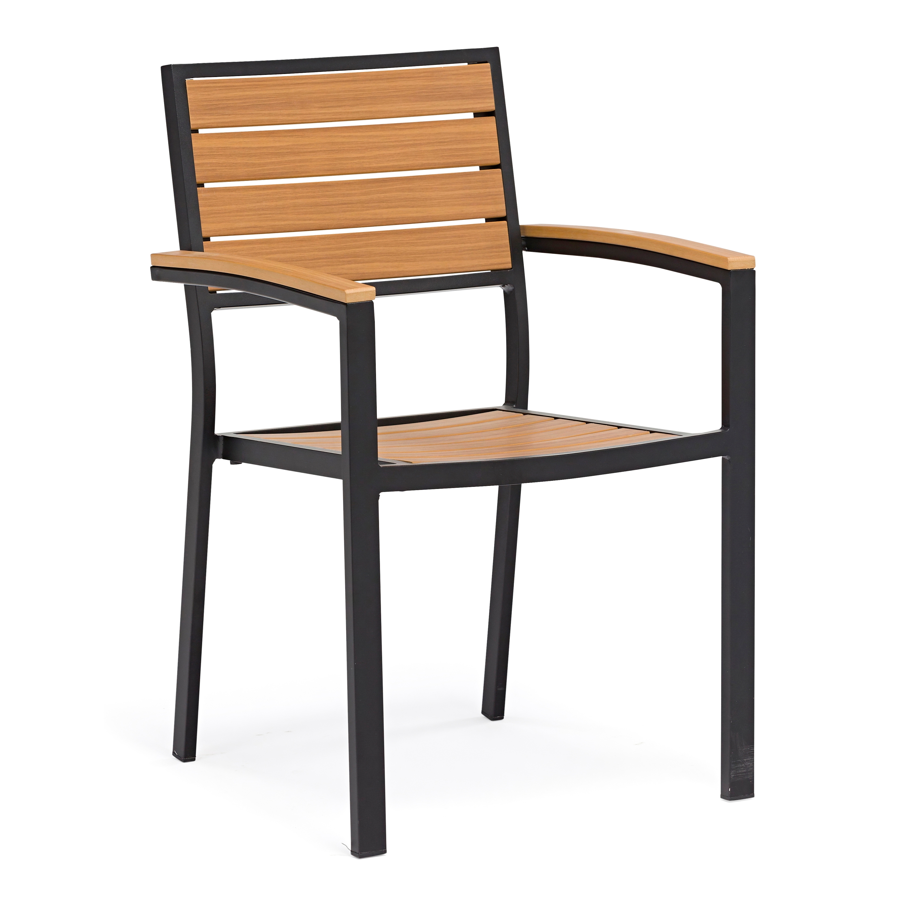 Modern Outdoor Garden Patio Dining Set PS Wood Table and Chairs Weather Resistant Bistro Furniture for Cafe Restaurant