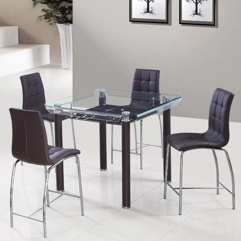 Black High Chair Soft PU Seat and Back Bar Stool