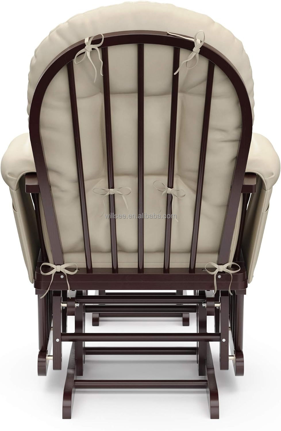 HE-1309 Manufactory Rocking Nursery Chair Solid Wooden Glider Ottoman Chair Glider Rocker Chair with Ottoman
