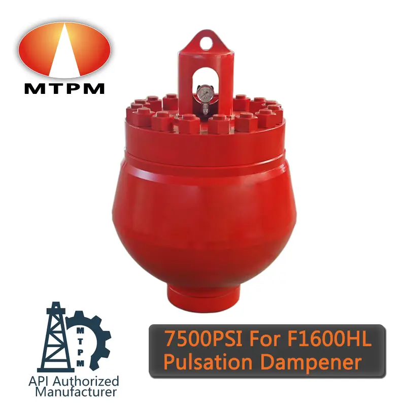 China 7500PSI High Pressure Mud pump Pulsation Dampener Manufacturers, Factories