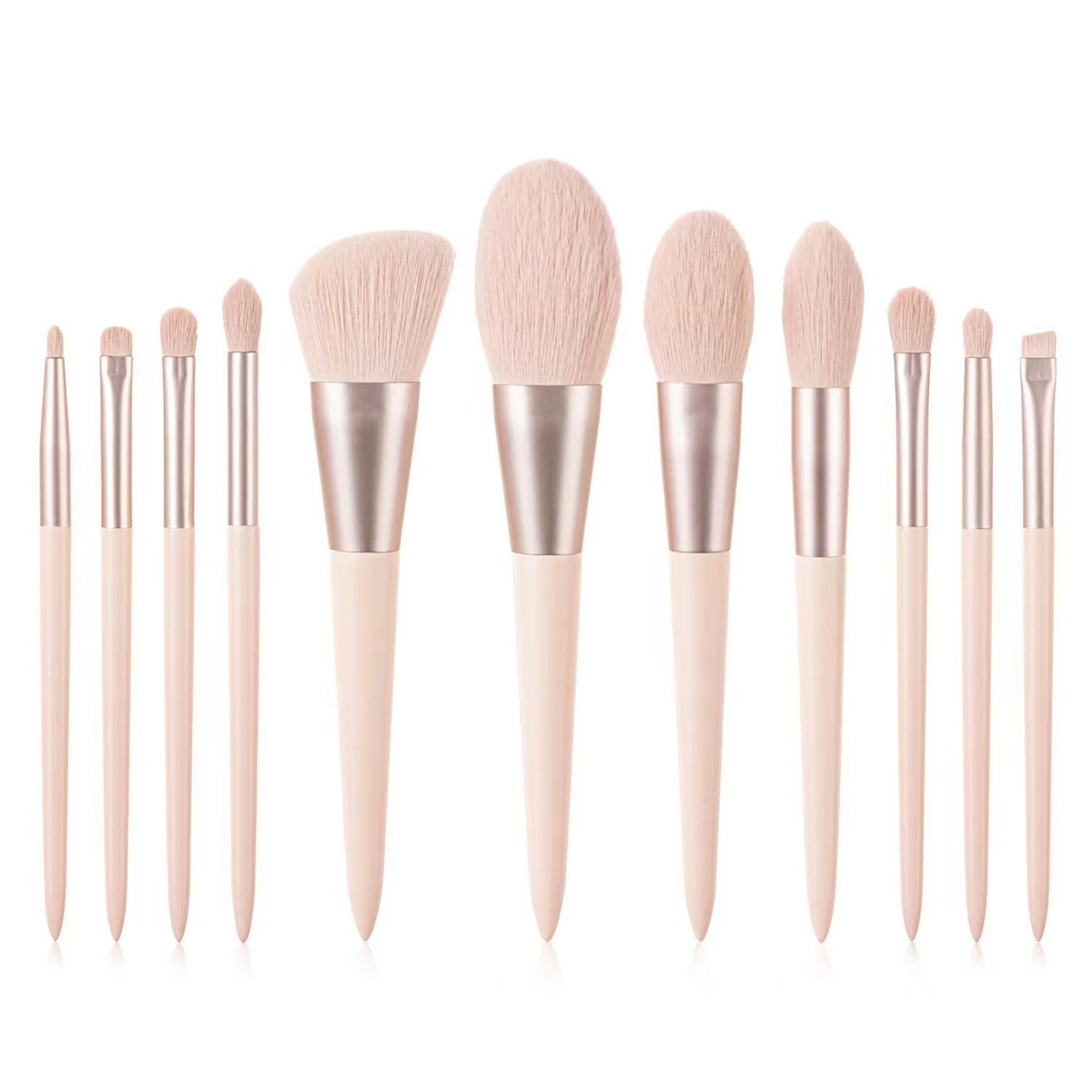 Eco-Friendly Long-lasting Makeup Brush Set with 11 Super Soft Nylon Brushes Storage Bucket &amp; Gift Package Travel Kit Brush Set