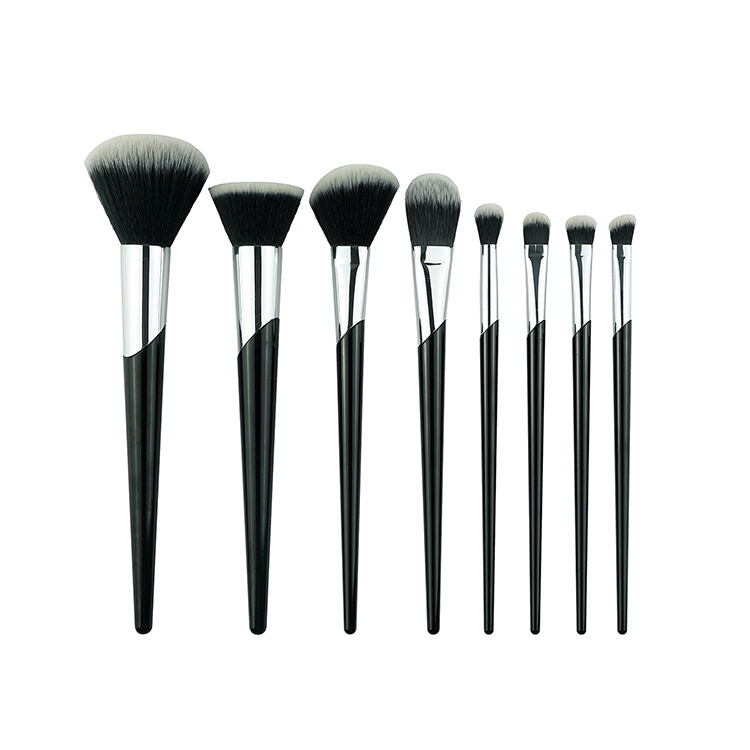 High Quality Black Synthetic Hair Makeup Brush Set Soft Corn Silk Vegan Luxury Private Label. for Concealer Shaving Brush Use