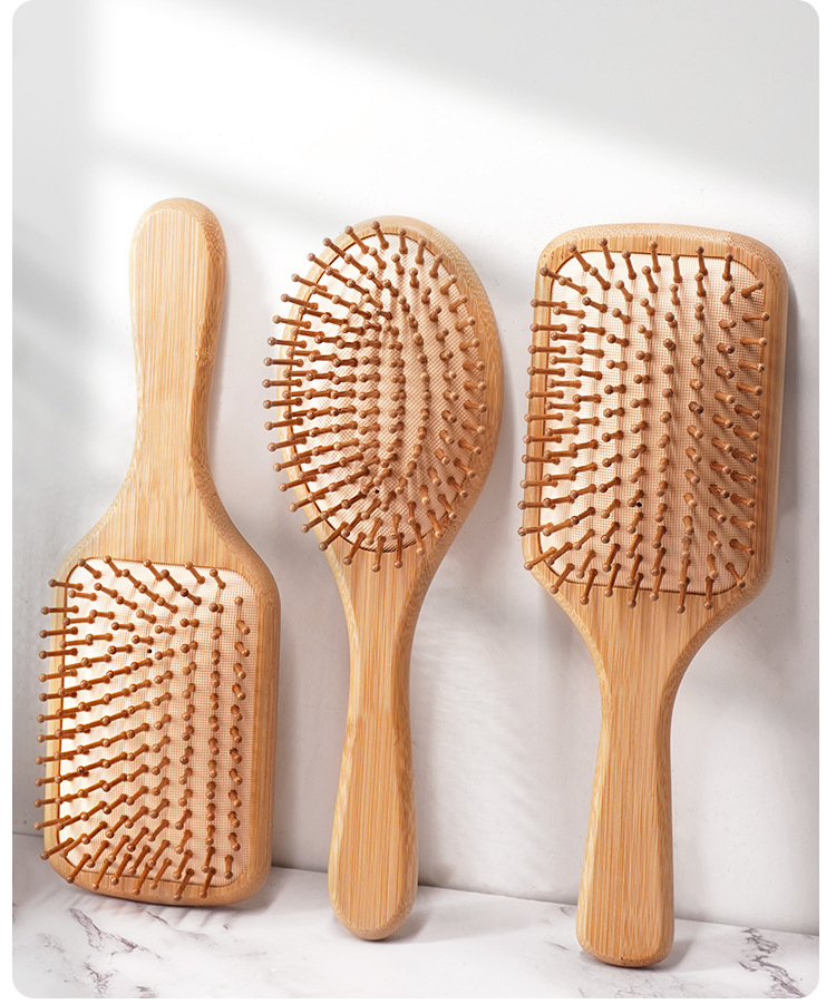Natural Detangling Bulk Wooden Hair Brushes Wholesale for All Style Hair