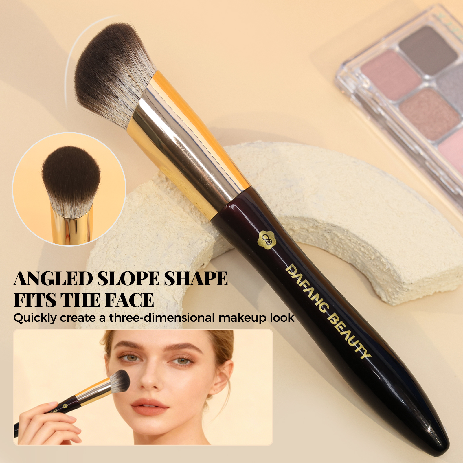 2025 Hot Selling Deep Burgundy Private Label Wooden Vegan Travel Luxury High Quality Custom Professional 12Pcs Makeup Brush Set