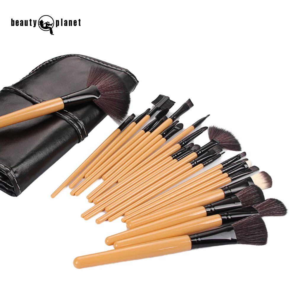 Beauty Plane 18pcs Blush Private Label Set High Quality Synthetic Hair Flat Fan Face Eyeliner Foundation Makeup Brush Set