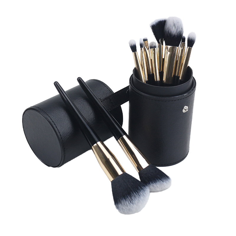 OEM Private Label 10-12Pcs Professional Makeup Brush Set Custom Logo Low MOQ Eco-Friendly Wood Handle Vegan Synthetic Hair