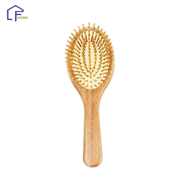Natural Bristle Anti Static Massage Wooden Hair Brush Detail 1