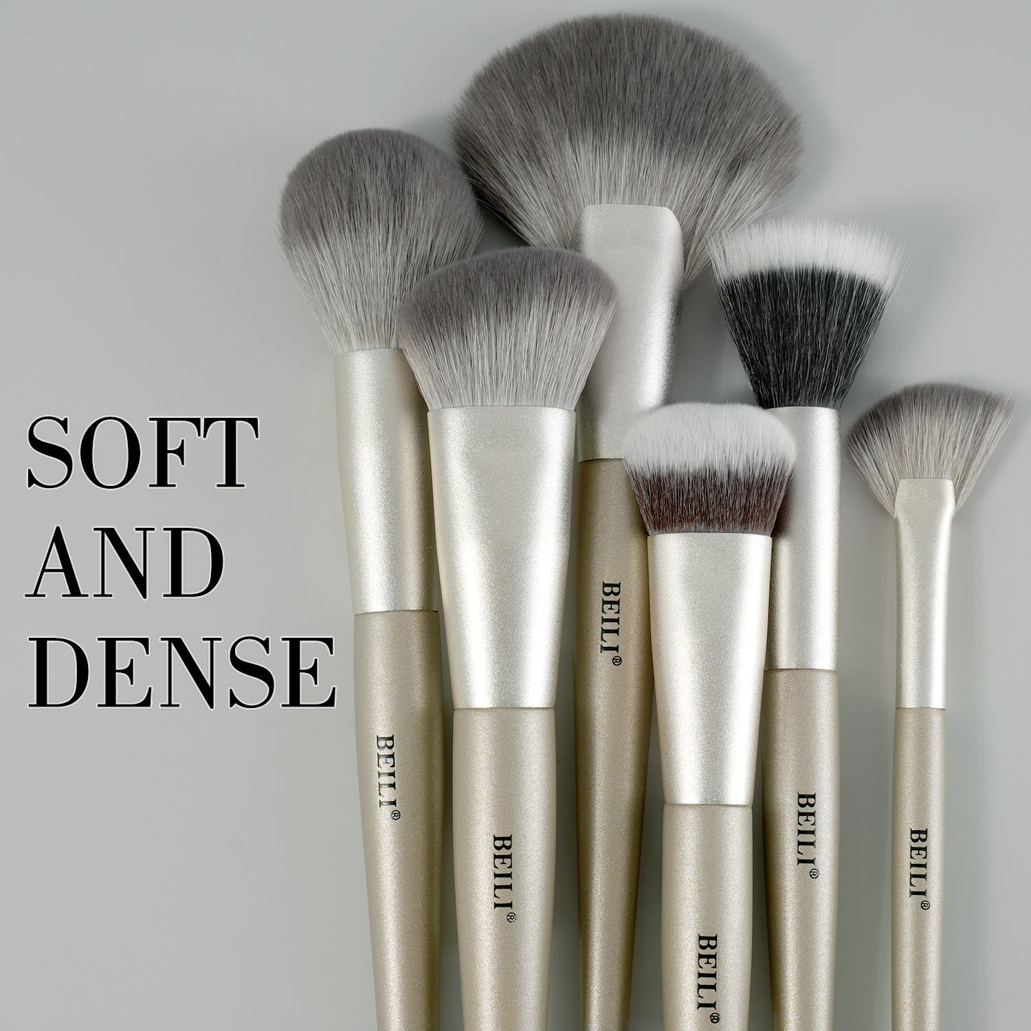 New Arrivals Private logo 16pcs Premium Makeup Tools champagne Color Vegan Makeup Brush Sets