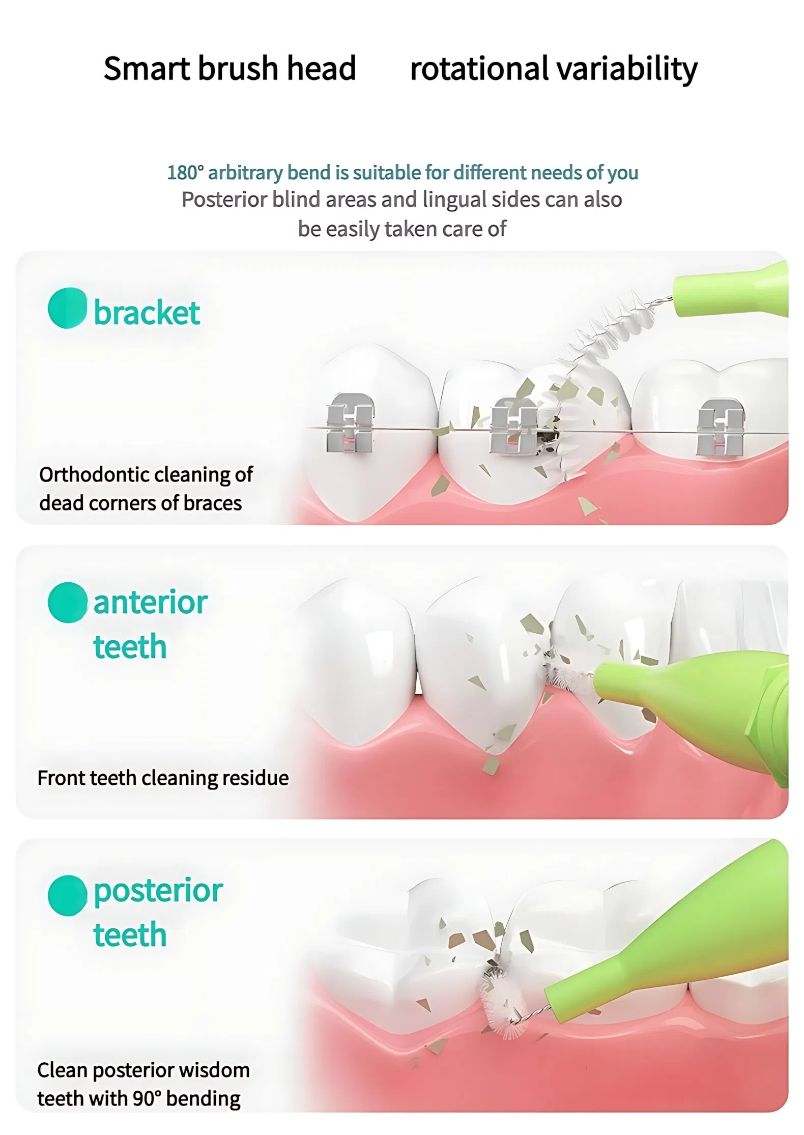3D Contour Toothbrush for Effective Plaque Removal Daily