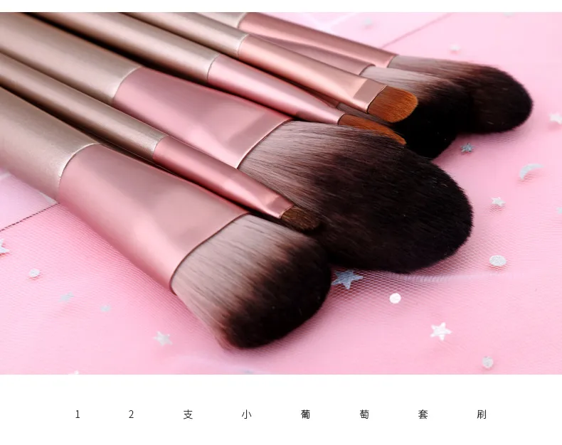 12PCS Facial Wholesale Private Label Make up Brush Set Detail 9