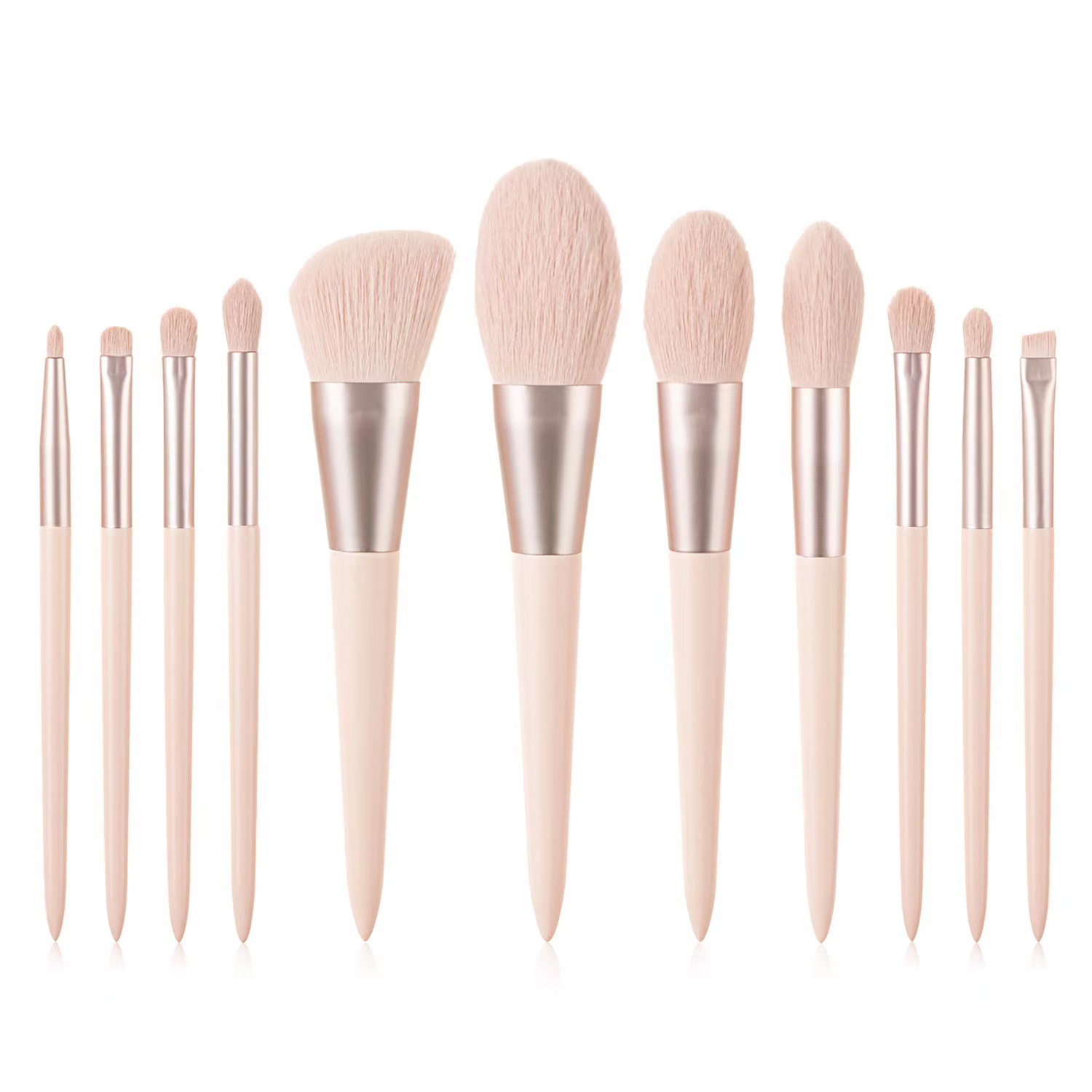 Eco-Friendly Long-lasting Makeup Brush Set with 11 Super Soft Nylon Brushes Storage Bucket &amp; Gift Package Travel Kit Brush Set