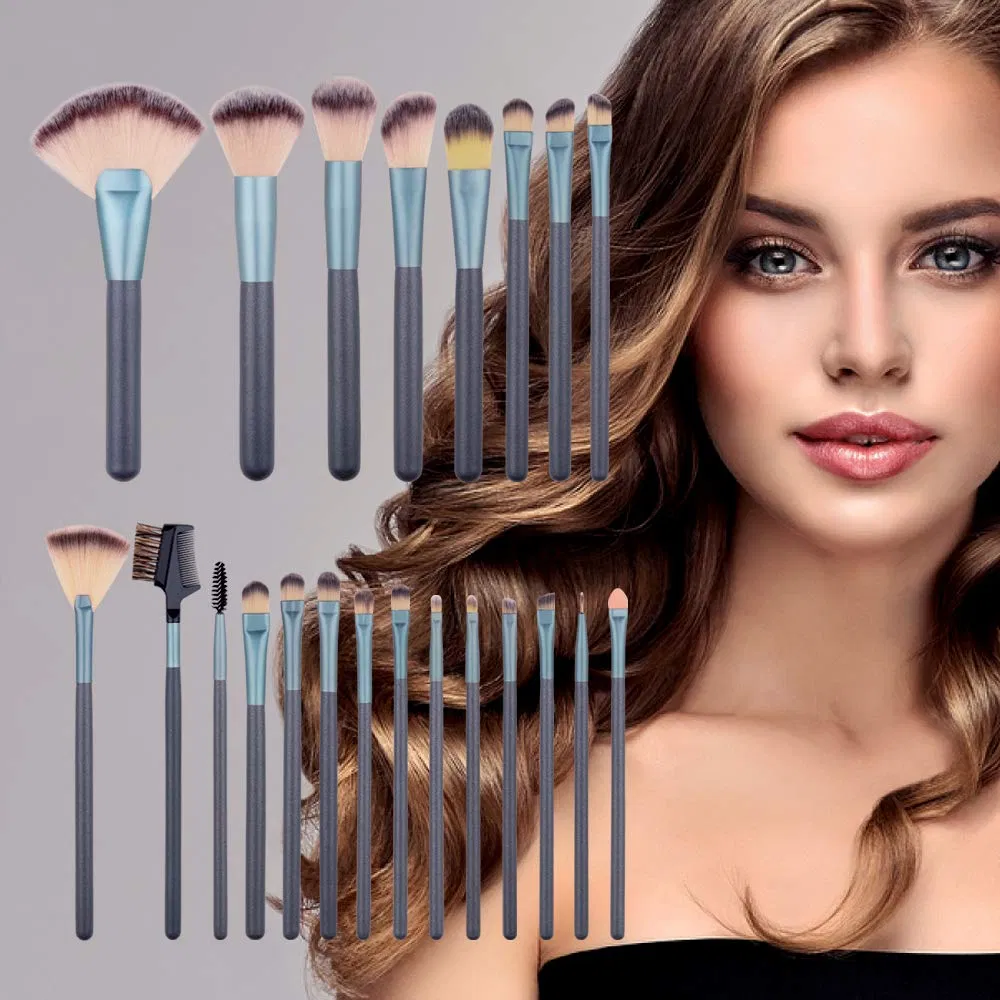 Beautichen Synthetic Blending Wooden Logo Make up Brush Set, Professional 22PCS Luxury Wholesale Custom Private Label Makeup Brushes Set