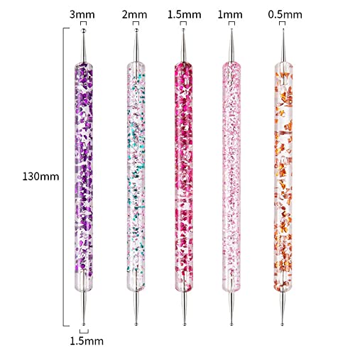 Yueshii Professional Nail Art Tool Set 31pcs Nylon Nail Brush and Pen Set for Design Crimped Ferrule Wholesale
