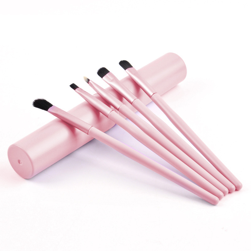 Factory Wholesale Multi-Color Nylon Makeup Brush Set 5 Easy Carry Fine Workmanship Contour Brushes Exquisite Makeup Options