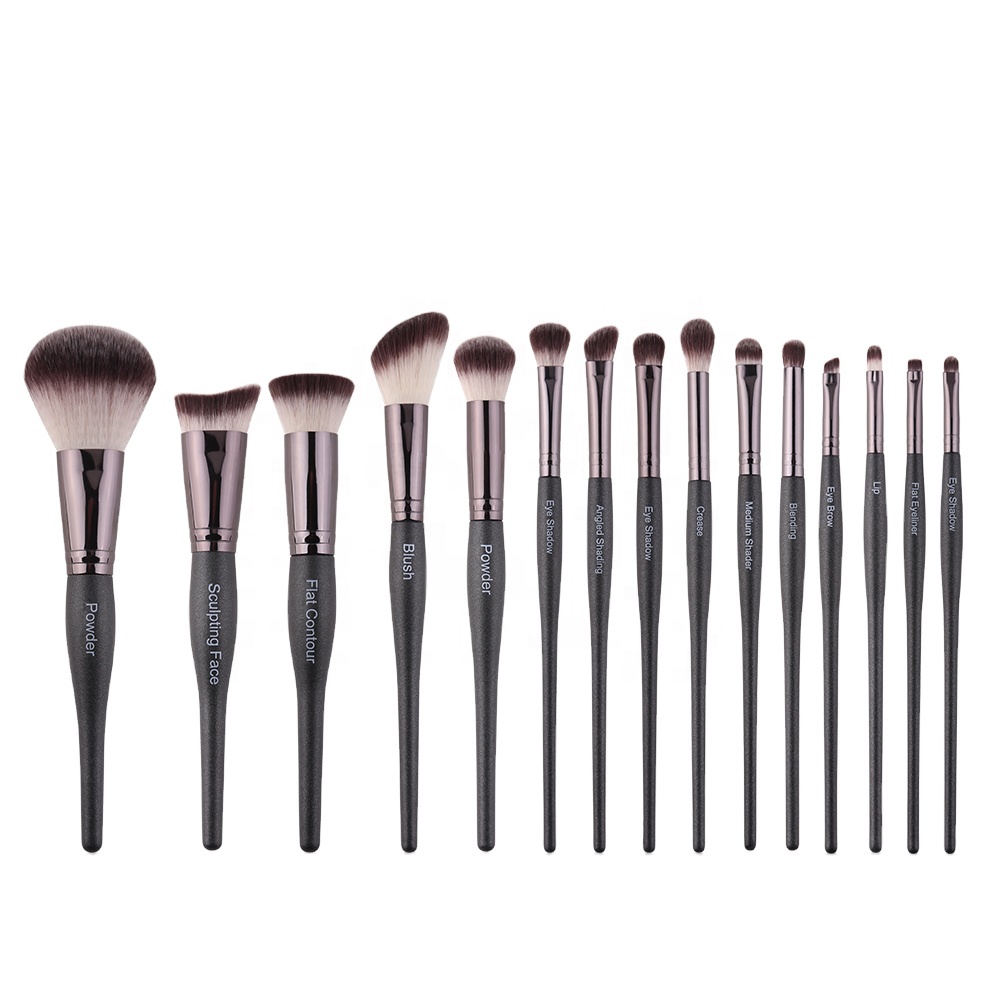 trending product eco friendly wood makeup brushes set brochas de maquillaje