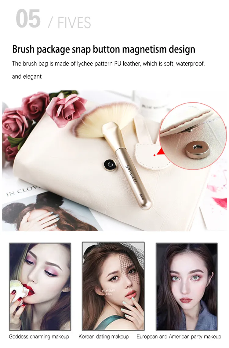 24 PCS Gold Soft Synthetic Hair Eyeliner Blending Eyebrow Brush Mascara Brush Cosmetic Beauty Makeup Brush Set